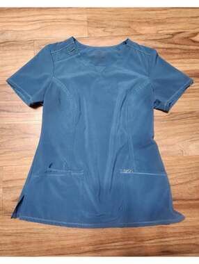 Cherokee Infinity Scrub Top Caribbean Blue Size Small